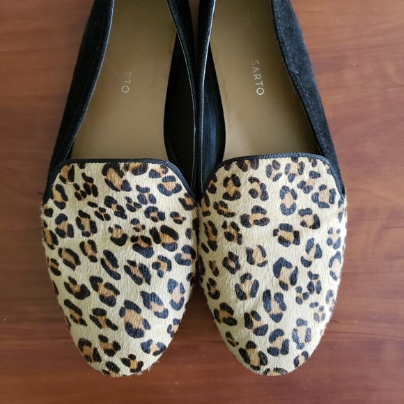 Franco Sarto Shoes Leather Leopard Loafers Poshmark